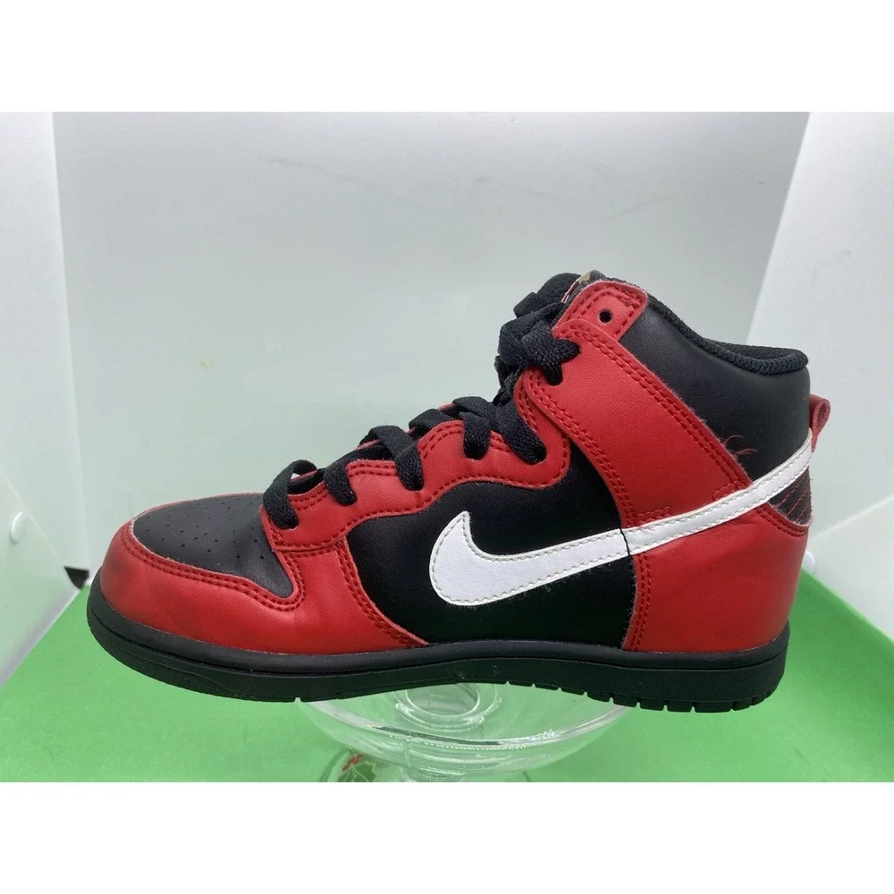 Nike Dunk High Top PS Black University Red Kids 2.5Y DD2314-003 Sneakers Shoes
